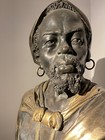 Blackamoor Monumental Statue With Marble Stand