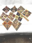 Antique Embroidered Quilt Blocks Squares 6x6 Lot 9 Pc Original Stunning