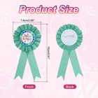 6  X 3  Birthday Ribbon  Award Ribbon Brooch Birthday Pin  Green