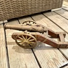Antique Vtg Black Power Signal Salute Large Heavy Cannon Toy Brass Wood 14   