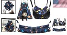 Pc Ferret Rat Cage Hammock Tent Tunnel Set Canvas Fleece Galaxy Black