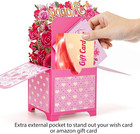 Happy Valentine   s Day Pop Up Card  3d Flower Bouquet Greeting Card With Envelope