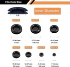 200black Rubber Hole Plugs Assortment For Auto Body And Sheet Metal  Flush Head