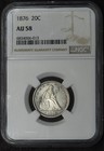 1876-p Liberty Seated Twenty Cents Ngc Au 58 20c - Coingiants -