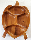 Large Turtle Divided Tray Genuine Raintree Island Style Mcm From Fiji 17 x11 5x2