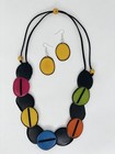Handmade Tagua Nut Set Necklace And Earrings 