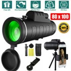 Day   Night Vision 80x100 Zoom Hd Monocular Starscope Monocular Telescope Bak4