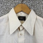 Vintage Towncraft Dress Shirt Mens 16 32 White No Iron Jcpenney 60s 70s