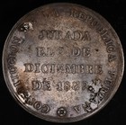 Peru Republic Constitution Large Silver Medal 1839 Xf