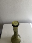 Vintage Mcm Empoli Olive Glass Diamond Point Genie Bottle