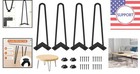 Set Of 4 Mid-century Modern Hairpin Legs - 16 Inch With Rubber Floor Protectors
