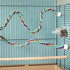 Colorful Bird Rope Perch For Parrots Playing  Chewing Or Preening  35 In  2 P   