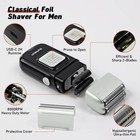 Suprent Foil Shaver For Men- Electric Rechargeable Balding Head Shaver- Black
