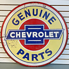 Large 36   Genuine Chevrolet Parts Chevy Auto  Gas   Oil Reproduction Metal Sign