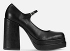 Wild Pair  Womens Octavia Buckle Mary Jane Heels Shoes Size 8 Black