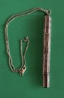 Vintage Sterling Silver Art Nouveau Sewing Needle Case Holder Pedant chain  8