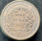 1837 Substitute For Shin Plasters Hard Times Token Phoenix Rising Ht-66 