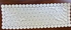 2 Vintage 1950 White Eyelet Lace Cotton Table Runners 41 25 X 14 5   33 X 14  5