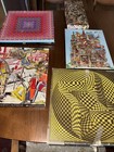 5 Vtg Springbok Jigsaw Puzzle Lot -mcm  Pollock  Masaaki  Equivocation  And More