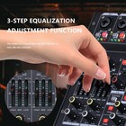 Bomge 4 0m Audio Mixer  Sound Board Mixing Console With 4 Channel Digital Usb Bl