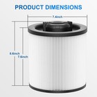2 Pack Dxvc6910 Cartridge Filter Replacement For Dewalt Dxv12p Wet dry Vac