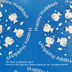 Vintage Christmas Wrapping Paper Gift Wrap Snowman Family - 2 Sheets 20x30