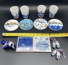 Delft Blue Holland Souvenir Lot - Demitasse Coasters Tiles Mini Clogs Figurines