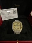 Cartier Santos Gold 40mm Bustdown Natural Diamonds Arabic Dial