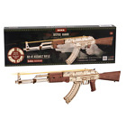 Rokr Automatic Rifle Ak-47 Gift For Boys Wooden Puzzle Gun Double Firing Model