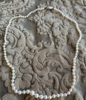 Vintage Princesse Graduated Cultured Pearls With White 14k Gold Clasp  1950s 