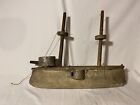 Antique Handmade Folk Art Ship Model Uss Montgomery Circa 1860s Civil Bliss U-66