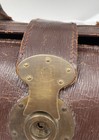 Vtg Large Medical Doctor Bag Leather Brass Lock By British Lever