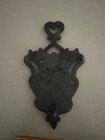 Vintage 1948 Jzh  Cast Iron Painted Heart Trivet