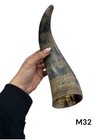 One Medium Unpolished Cow Horn   Real Horn   One Of A Kind   Natural Color    32