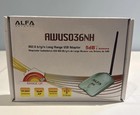 New Alfa Network Awus036h 802 11 G b Long Range Usb Wireless Adapter 5db Antenna