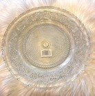 12  Crystal Clear Trellis Glass Platter charger Round Decorative Plate Nwob