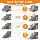 High Density Foam 4-step Dog Ramp For Bed 19 7  H Dog Stairs Cat Scratching
