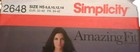Simplicity Sewing Pattern   2648 Misses  Dress Size 6-8-10-12-14 Uc ff
