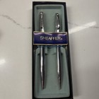 Vintage Sheaffer Pen   Pencil Set Silver Mechanical - Miusa