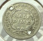 1838 Seated Liberty Half Dime 5c Silver Us Coin Xf Detail Holed