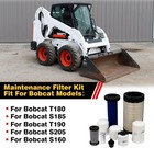 10 Pcs For Bobcat Filter Maintenance Kit T180 T190 Skid Steer Oil Air Fuel Hydro