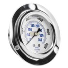 2 5  Liquid Filled Pressure Gauge 0-5000 Psi 1 4  Npt Cbm Panel Flush Mount