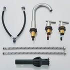 Brushed Nickel 8 In Widespread Bathroom Sink Faucet 3 Hole Vanity Mixer 2 Handle