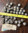 Antique C 1920 Buttons Blue   White Enamel Cloisonn     Shank- Lot Of 36