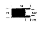 1 2in U Zinc Came  Four Pieces 36in Long