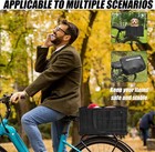 Bike Basket Rear bicycle Basket With Removable Liner rainproof Cover Cargo Net