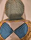 Antique Northern Plains  Plateau Large Beaded Pouch Braintanned Calico Lined