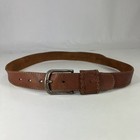 Wide Brown Leather Belt - Women s Size 36