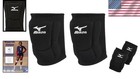 Volleyball Kneepad Large Black Lightweight Breathable Fabric For Knee Protection
