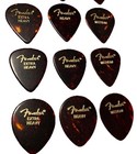 Vintage Guitar Picks- 1990   s Fender Celluloid-rare Shapes-unused-lot Of 9 Picks